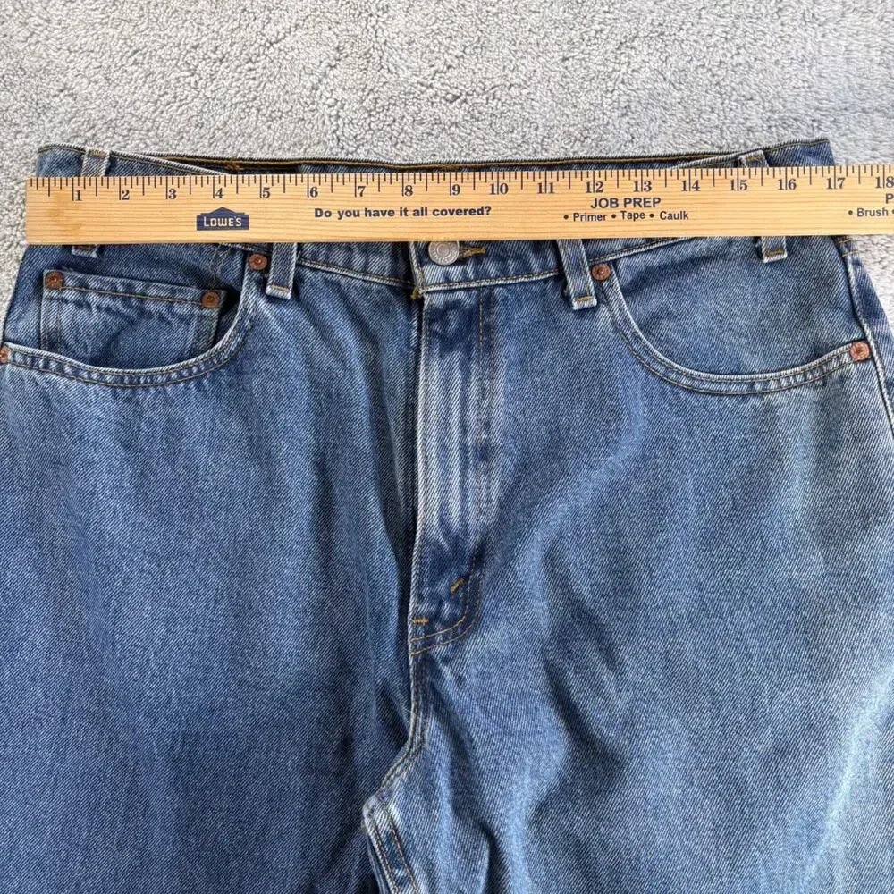 Vintage Levis USA MADE 550 Mens Jeans 36x30 Black Batwing Red Tag Relaxed Fit